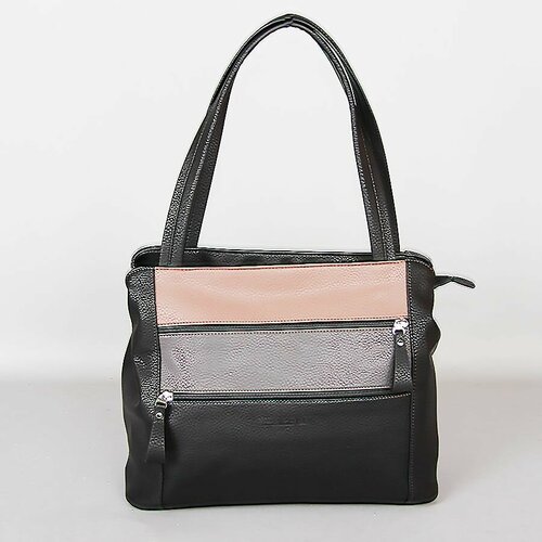 Сумка тоут Valigetti, бежевый, черный