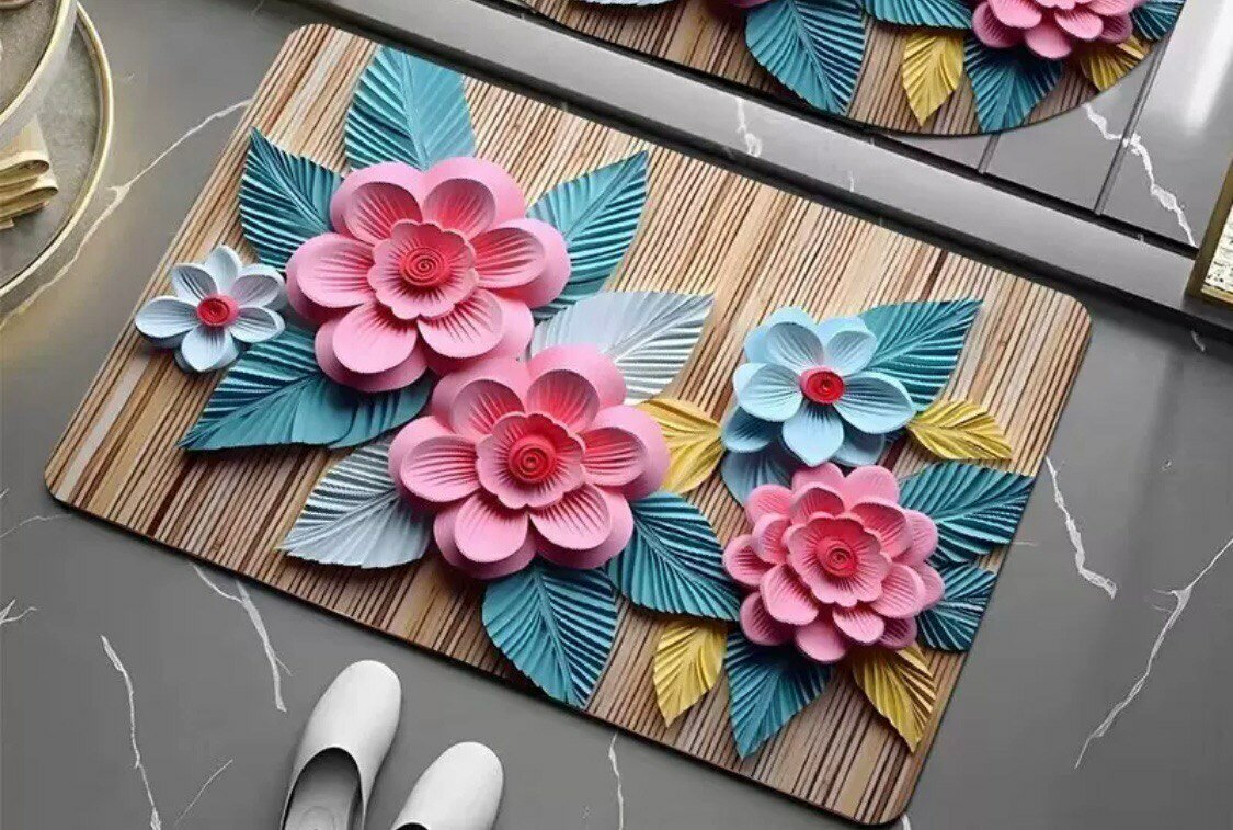 фото Коврик для ванны, для прихожей, с эффектом 3D