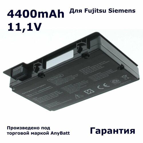 Аккумулятор AnyBatt 4400mAh, для 3S4400-S1S5-05 3S4400-S3S6-07 аккумуляторная батарея для ноутбука fujitsu 3s4400 s1s5 07 type 05