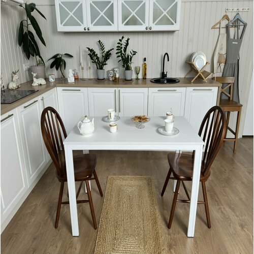 CondorStyle Стол кухонный HOME PRESTIGE белый, обеденный, лофт 100х60х75 белое подстолье