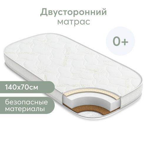 95038 Матрас для детской кроватки 140х70 Happy Baby матрас двусторонний беспружинный гипоаллергенный с чехлом белый 9080₽