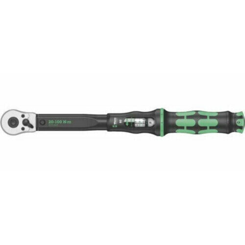 Wera Click-Torque B 05075611001 Torque Wrench with Reversible Ratchet, 05075611001 chrome vanadium ring double head ratchet wrench reversible 8 10 12 14 17 19mm ratchet combination spanner set