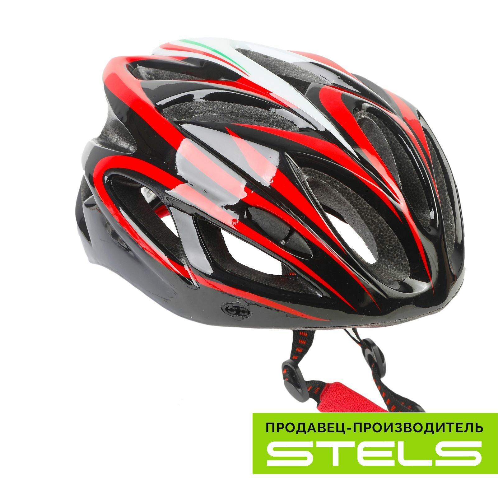 Шлем защитный для катания на велосипеде FSD-HL022 (in-mold) чёрно-красный, размер L NEW