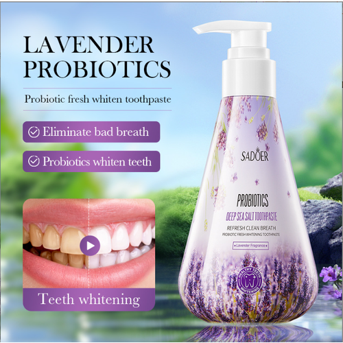 Отбеливающая гелевая зубная паста с пробиотиком SADOER Лаванда 485₽