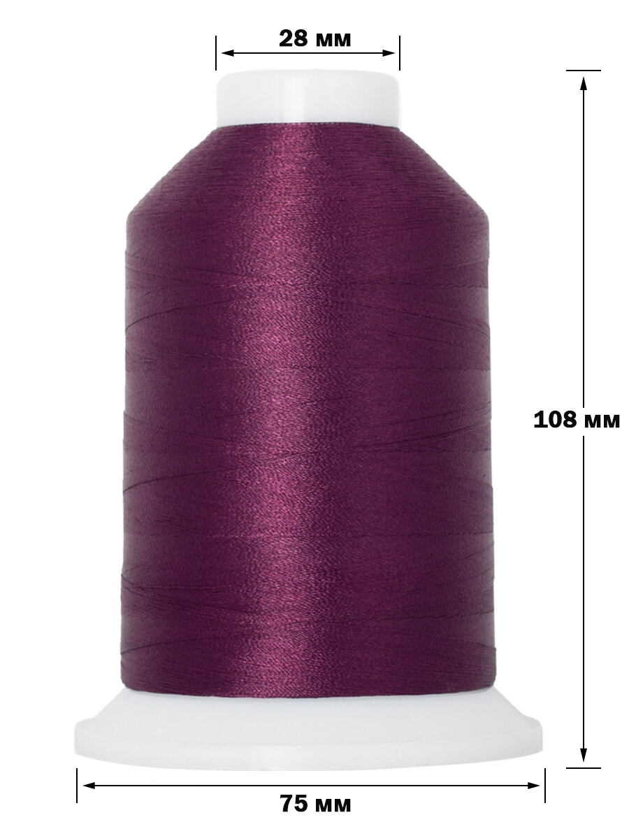 Нитки швейные для вышивания SAFIRA 120D/2, 5000м — фото 1