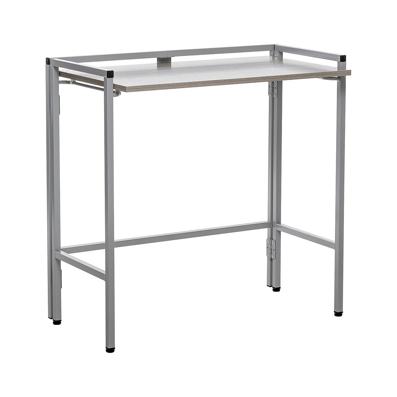 фото Стол раскладной на металлокаркасе Энзо 80х45х80 см, Атлас Светлый/Металл серый