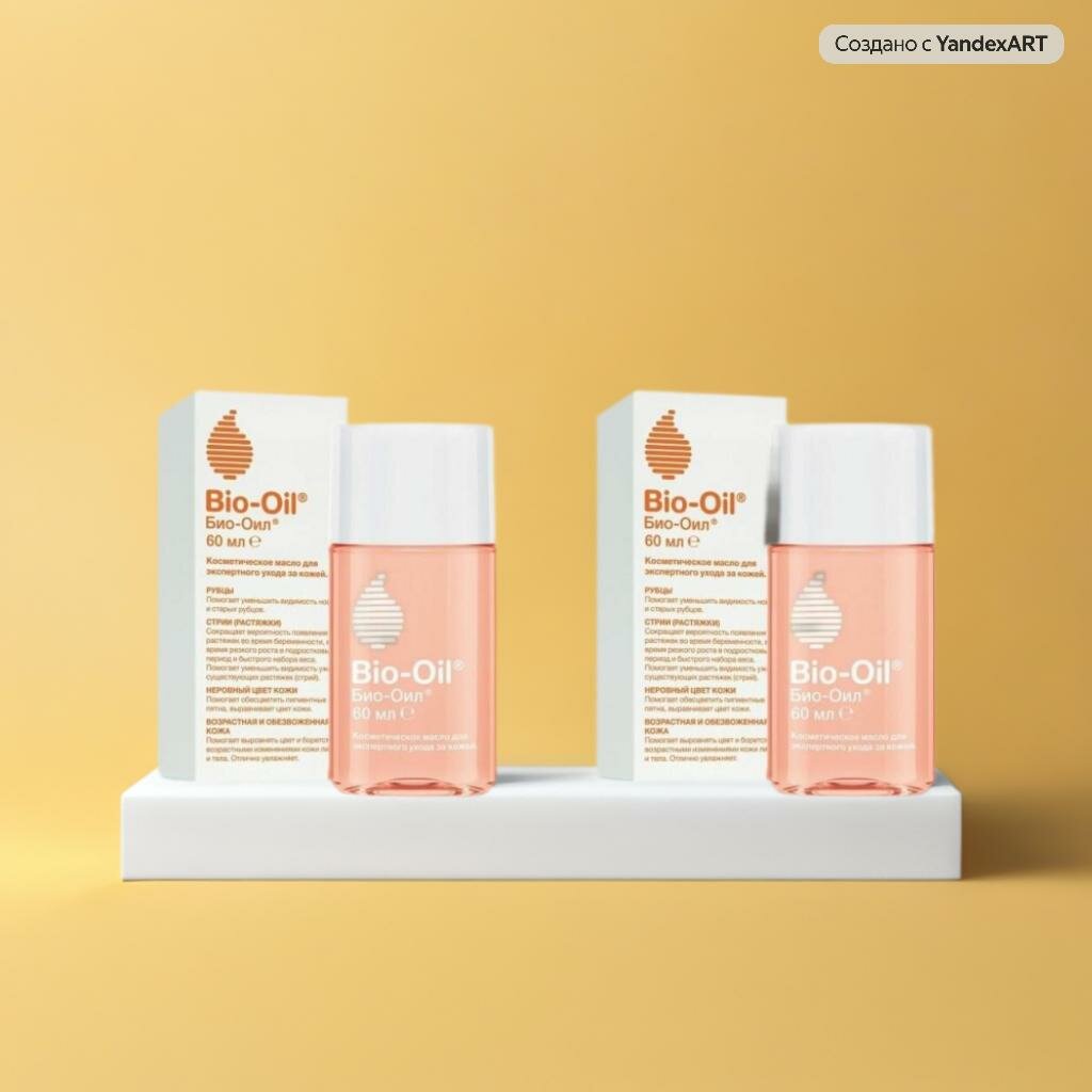 Bio-Oil Масло косметическое от шрамов растяжек неровного тона, 60 мл - 2 шт