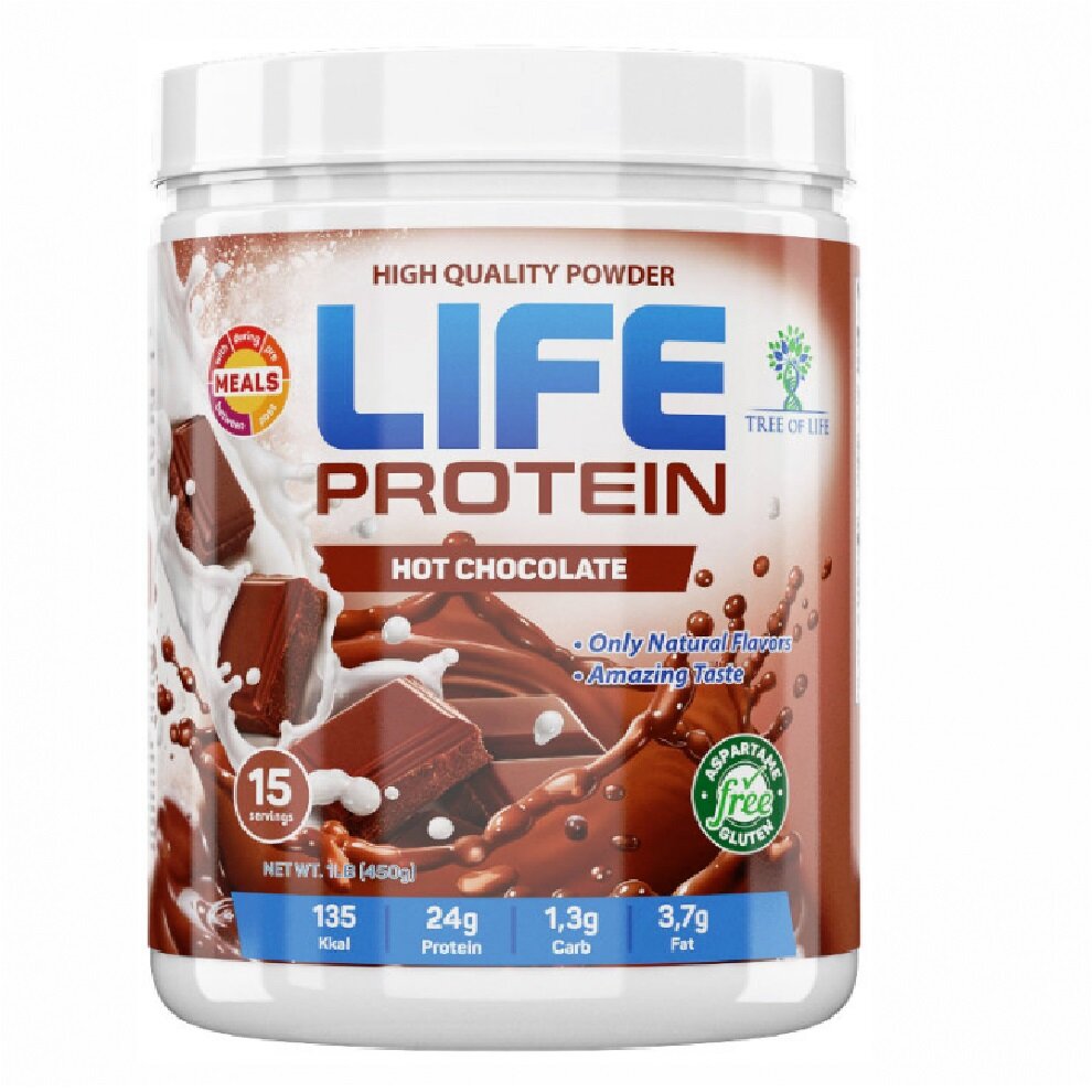 LIFE Protein 450 gr, 15 порции(й), горячий шоколад