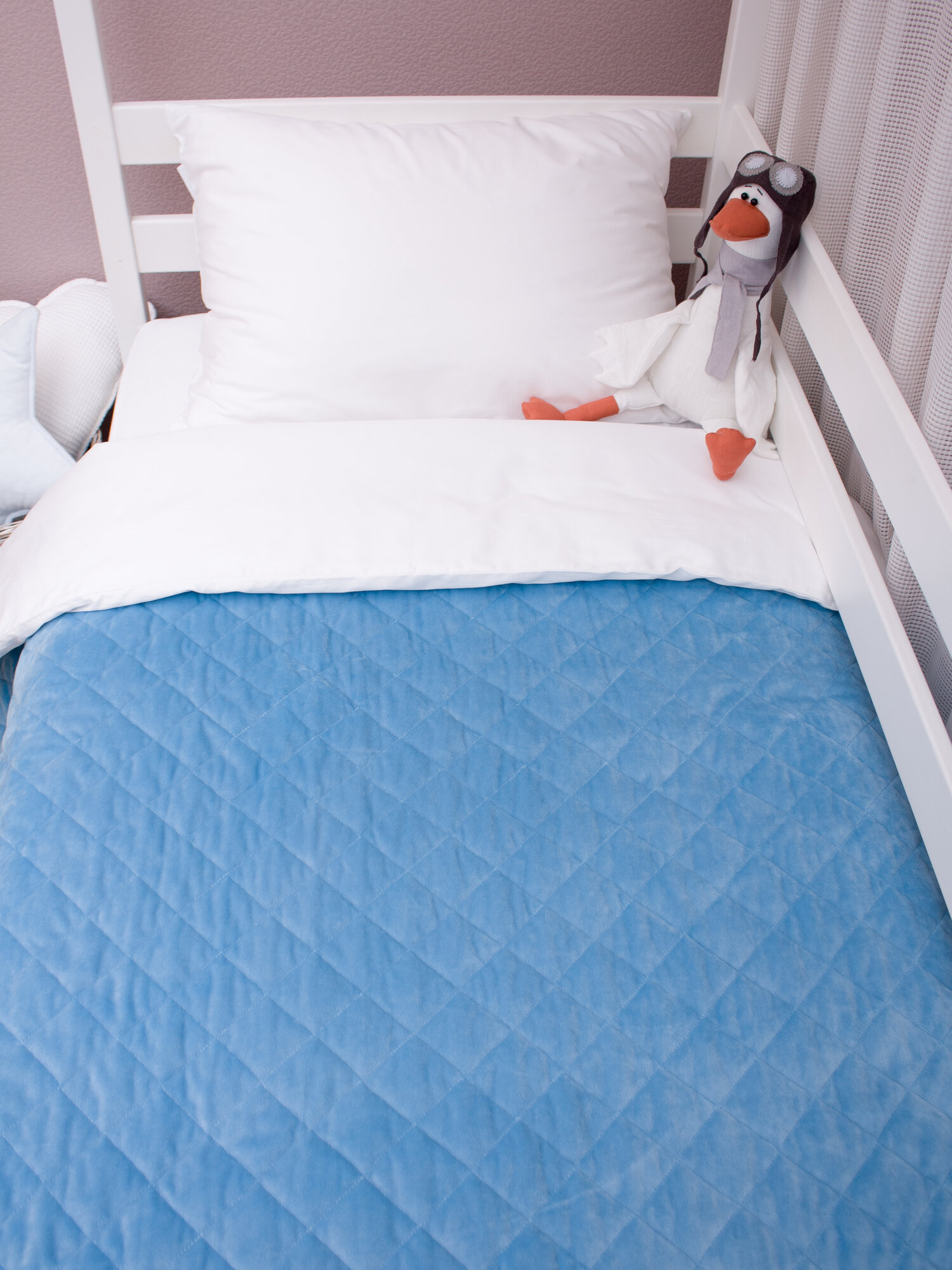 фото COROCOCO Покрывало Серые звезды 120х190