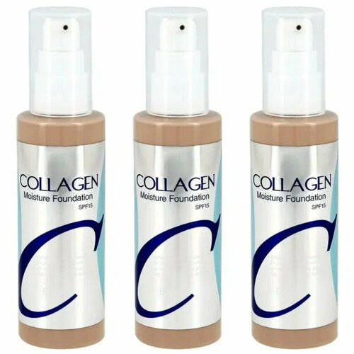 Тональный крем с коллагеном ENOUGH Collagen Moisture Foundation SPF 15 тон 21 Натуральный бежевый 100 мл 3 шт 3501₽