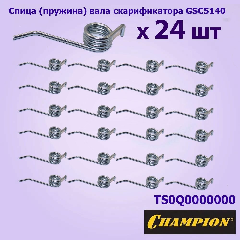 Спица (пружина) вала скарификатора GSC48405140 CHAMPION 24шт. TS0Q0000000