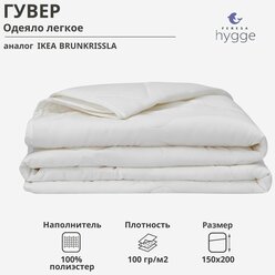 Одеяло гувер/BRUKSVARA легкое 150x200 100% полиэстер белое от FERESA