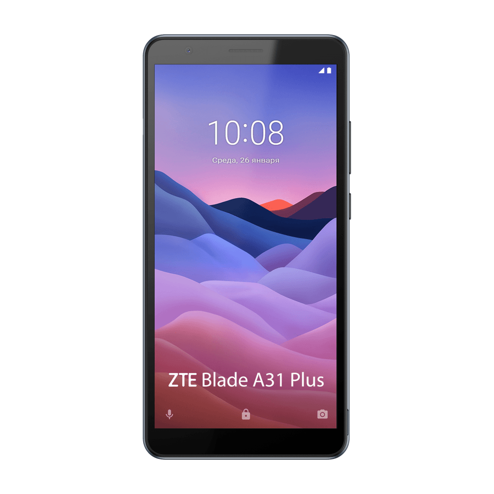 ZTE Blade A31 Plus Blue, 6' 960x480, 1.6GHz, 8 Core, 1GB RAM, 32GB, up to 128GB flash, 8Mpix/5Mpix, 2 Sim, 2G, 3G, LTE, BT, Wi-Fi, NFC, GPS, Micro-USB, 3000mAh, Android GO, 150g, 159,2 ммx77,5 ммx9,6 мм