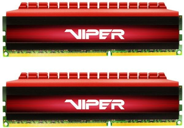 Оперативная память для компьютера 16Gb (2x8Gb) PC4-25600 3200MHz DDR4 DIMM CL16 Patriot Viper 4 PV416G320C6K