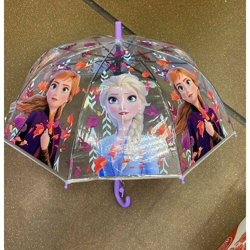 Зонт-трость белый, фиолетовый