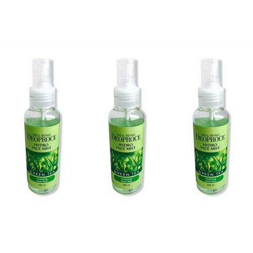 мист для лица увлажняющий deoproce green tea well being hydro face mist 100ml greentea DEOPROCE Мист для лица увлажняющий с экстрактом зеленого чая WELL-BEING DEOPROCE HYDRO FACE MIST GREENTEA, 100 мл, 3 шт