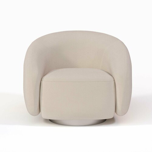 Кресло Kali. Цвет Бежевый/цоколь Silver.