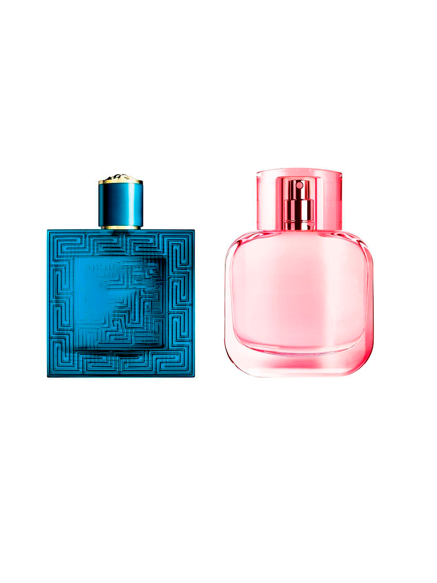 Подарочный набор для неё и для него по мотивам Versace Eros, Lacoste L.12.12 Pour Elle Sparkling 2 по 2 мл