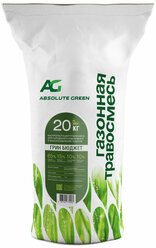 Газонная травосмесь Absolute Green "Грин Бюджет", райграс/тимофеевка/овсяница, быстрорастущая, 20кг
