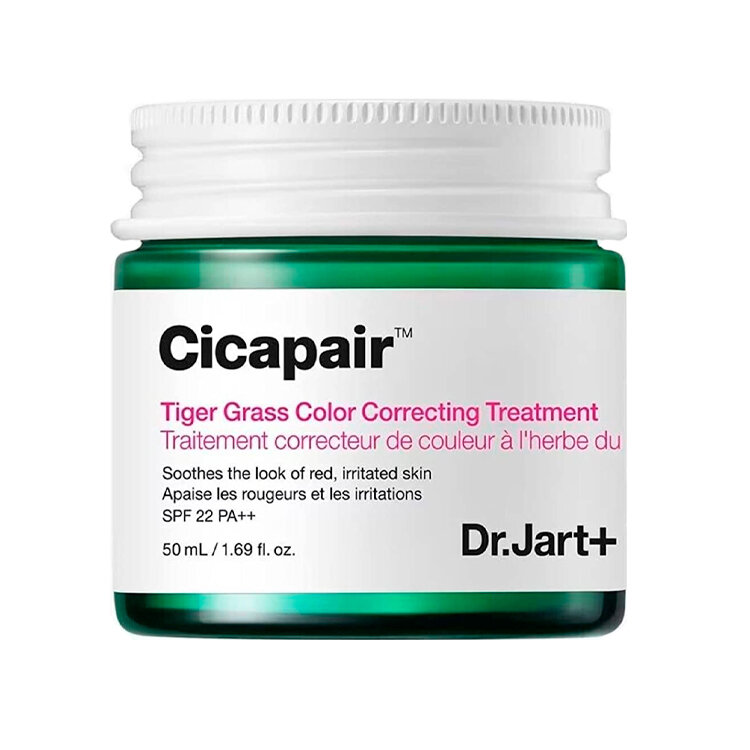 Dr. Jart+ Cicapair Tiger Grass Color Correcting Treatment 50ml, Крем для коррекции и выравнивания цвета лица, уменьшения покраснений и раздражений чувствительной кожи, SPF22, 50мл