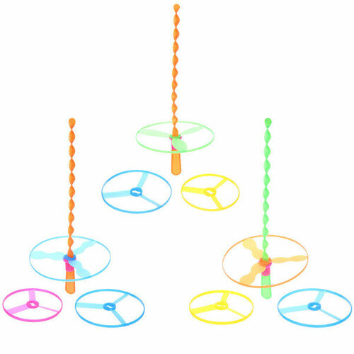 Ветрячок Вертушка 28 см 3 кольца d 13 см 10 см и 8 см микс 288₽