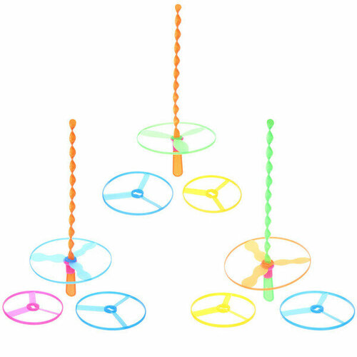 Ветрячок «Вертушка», 28 см, 3 кольца d 13 см, 10 см и 8 см, микс
