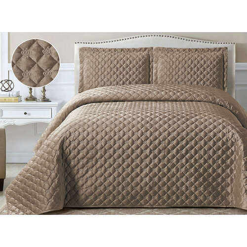 Велюровое Покрывало Tango French crown евро размер 240х260 2 наволочки 50х70 см 7090₽