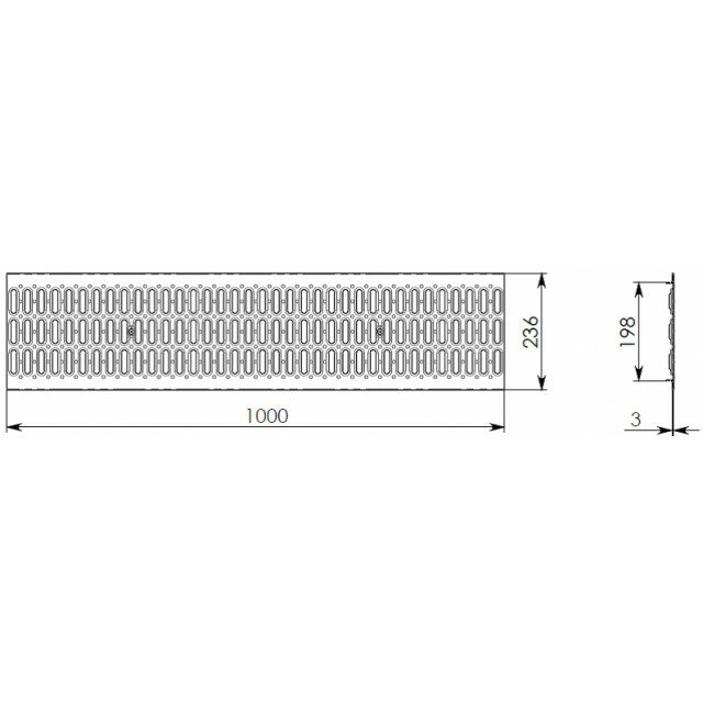 Решетка Gidrolica DN200 стальная оцинкованная, кл. A15 (1000х236х20) 5 штук!