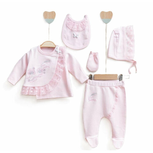 Комплект одежды Mini born, размер 62, розовый ползунки ясельные короткие футер умка рост 56 0 3 мес