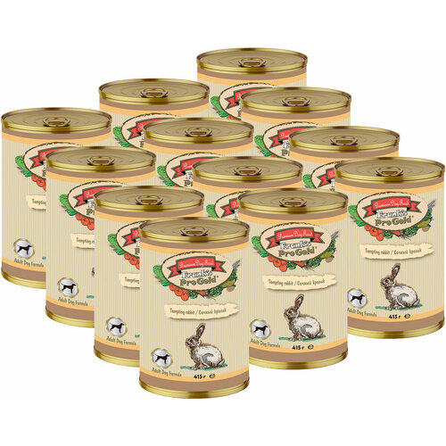 FRANK'S PROGOLD DOG для взрослых собак с сочным кроликом (415 гр х 12 шт)