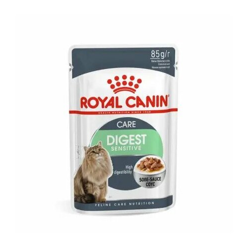 Влажный корм для кошек Royal Canin Digest Sensitive в соусе при чувствительном пищеварении 85 г влажный корм для кошек royal canin intense beauty 2 шт х 85 г кусочки в соусе