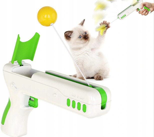 Игрушка для кота пистолет с интерактивными игрушками