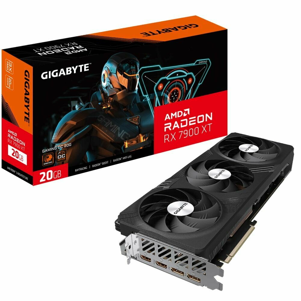 Видеокарта Gigabyte PCI-E 4.0 GV-R79XTGAMING OC-20GD AMD Radeon RX 7900XT 20480Mb 256 GDDR6 2015/16000 HDMIx2 DPx2 HDCP Ret