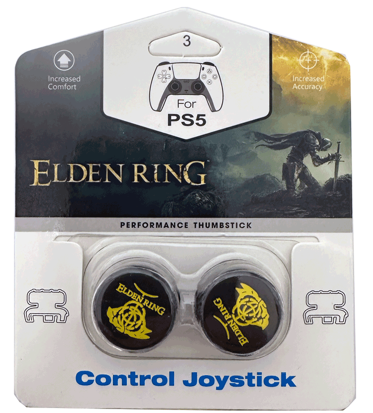 Силиконовые накладки + насадки на стики геймпада Sony PlayStation PS4/PS5/Xbox [Elden Ring][Black]