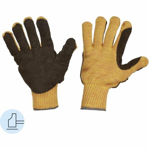 Перчатки защитные текстильные Ампаро Рейнджер, со спилковой накладкой, размер 11 (XXL) (497906)
