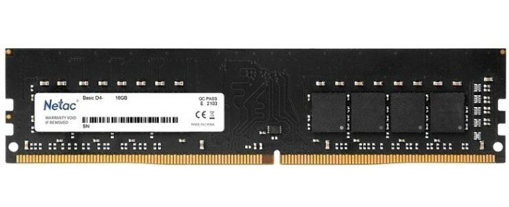 Модуль памяти Netac Basic DDR4 DIMM 16Gb 3200Мгц CL16(NTBSD4P32SP-16)