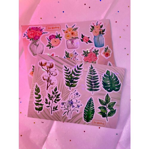 Набор прозрачных стикеров {весна} А6, fox stickers