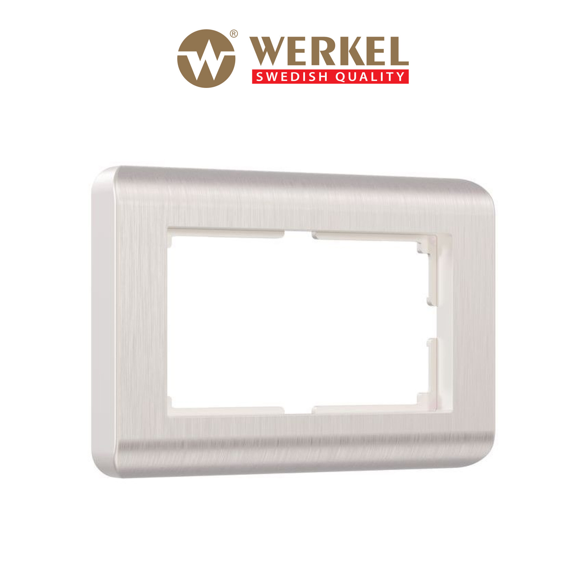 Рамка из пластика для двойной розетки Werkel Stream W0082113 перламутровый
