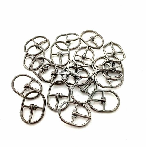 Пряжка 14 мм 20 шт литая прочная чёрный никель 330₽