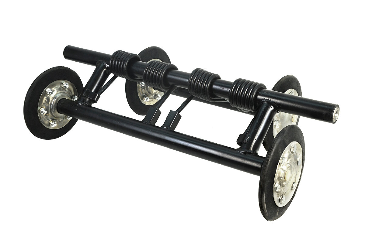 фото Тележка усиленная (гусеница 500мм, пружина 6мм) для мотобуксировщика БТС