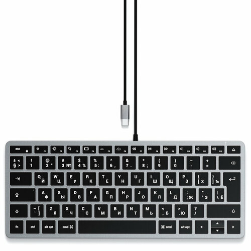 Клавиатура Satechi Slim W1, ST-UCSW1M-RU, USB-C, grey