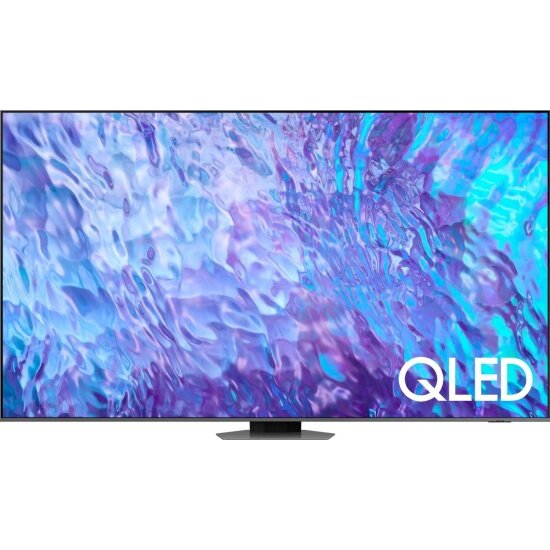 Телевизор Samsung QE98Q80CAUXCE, QLED, 4K Ultra HD, серебристый