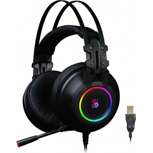 Наушники с микрофоном A4 Bloody G528C черный 18м мониторы USB оголовье G528C 4186₽