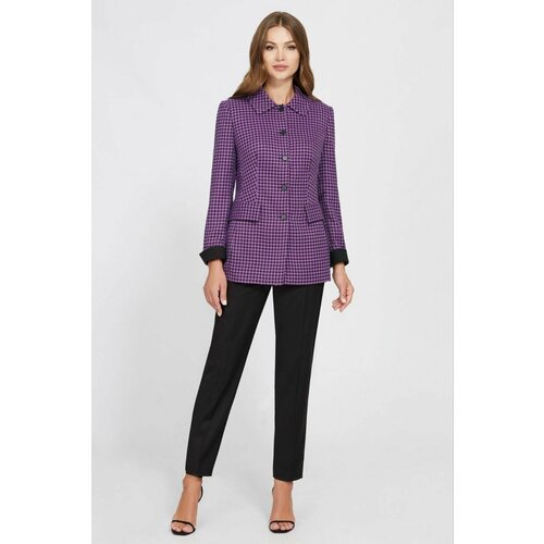 Пиджак , размер 42, фиолетовый пиджак размер 42 48 фиолетовый