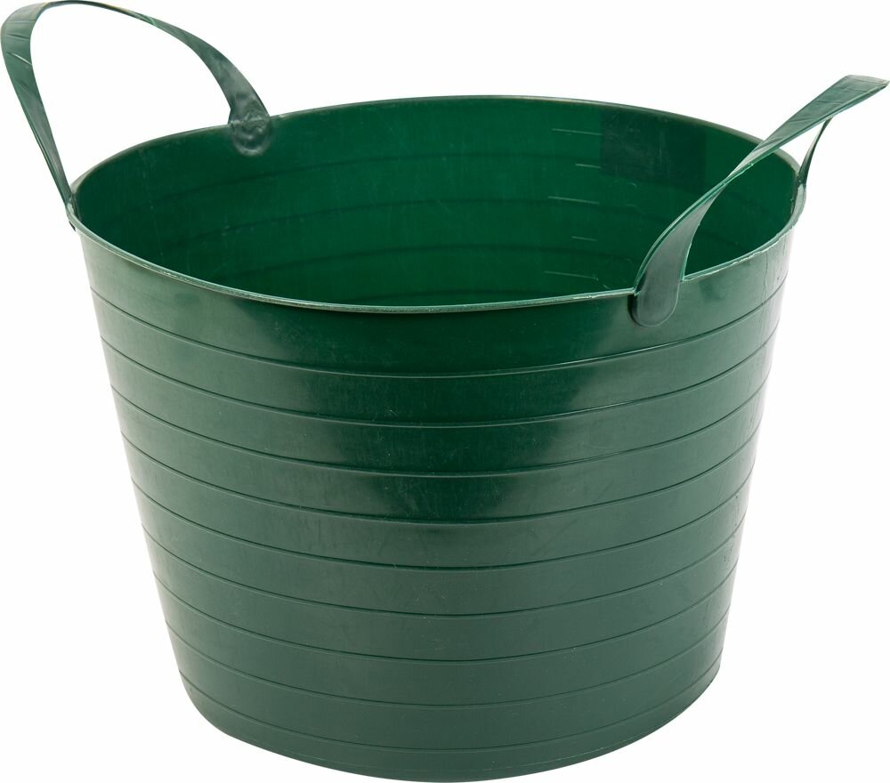 фото Ведро с ручками гибкое Дельта зелёное 14 л, мягкий пластик