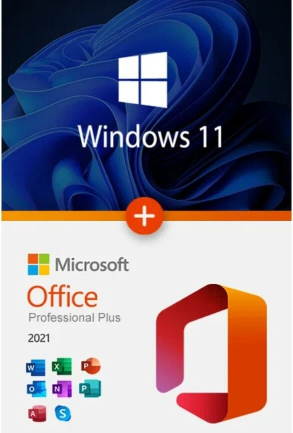 Microsoft Windows 11 Professional + Office 2021 Pro Plus для России с привязкой к устройству.