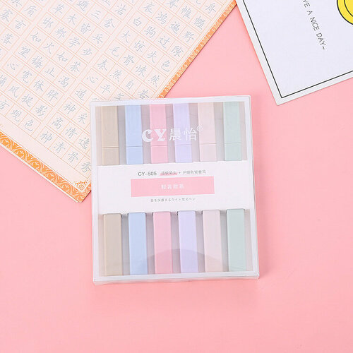 Набор маркеров и текстовыделителей для скетча и рисования пастельными цветами