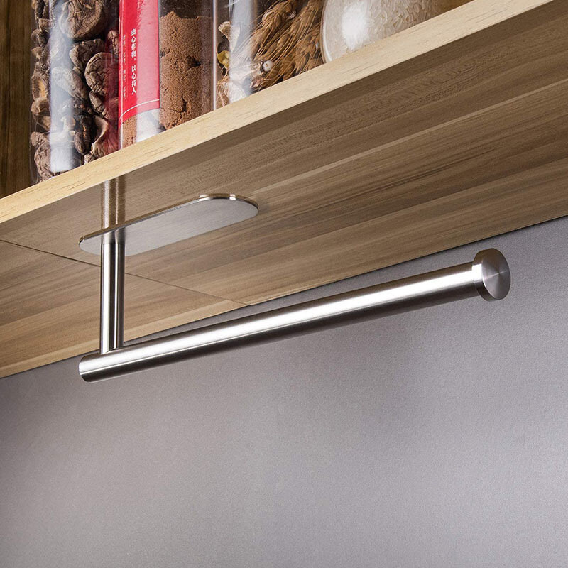 Картинки Держатель для бумажных полотенец на клейкой ленте, серебристый