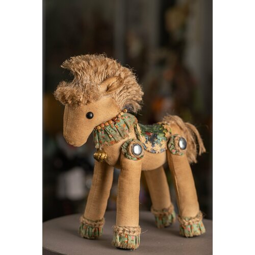 Авторская кукла Винтажная лошадка ручной работы, текстильная авторская кукла ручной работы девушка с котом текстильная