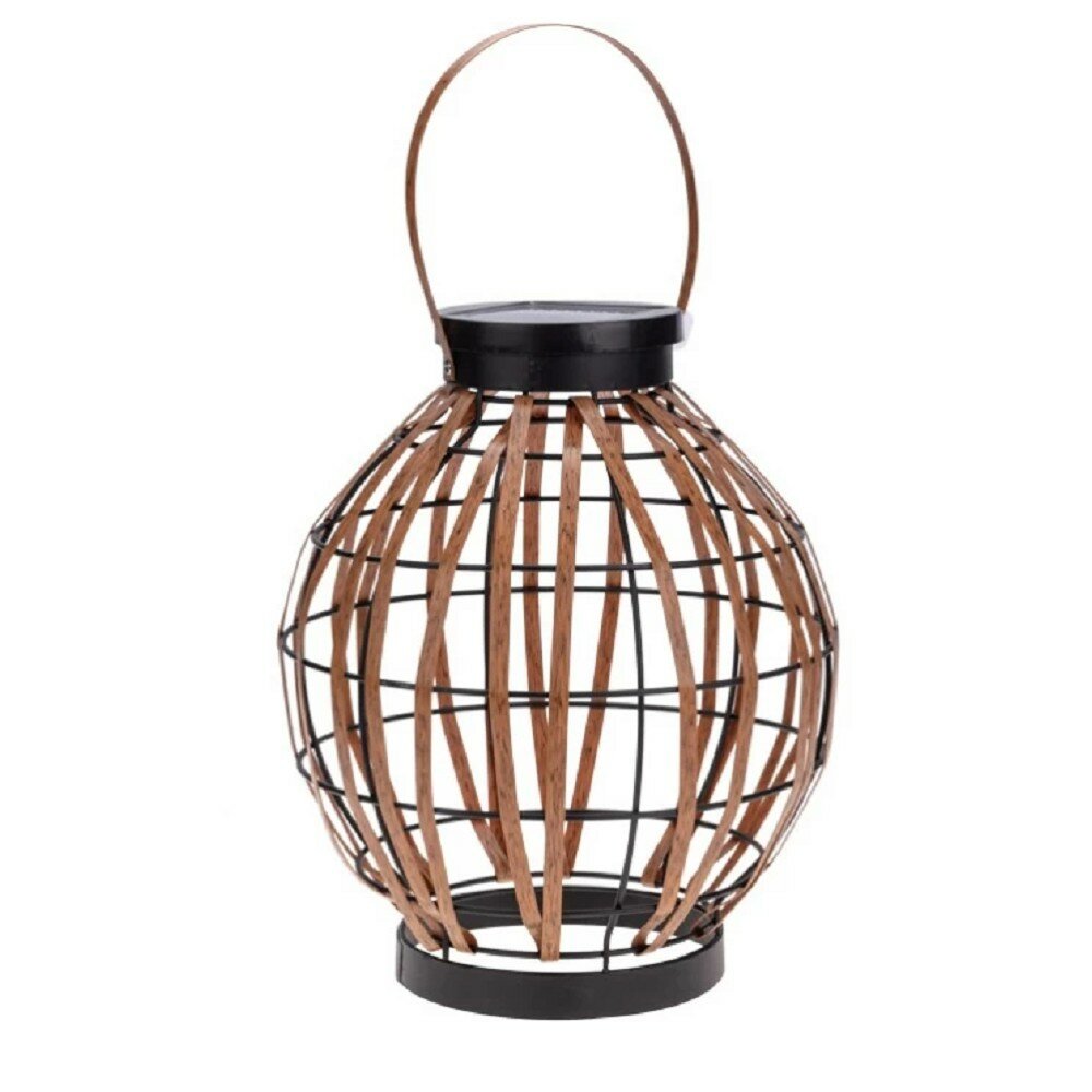 фото Rexant фонари 602-2411 Светильник садовый Бамбук, 29см, 3000К, встроенный аккумулятор, солнечная панель, коллекция Бали